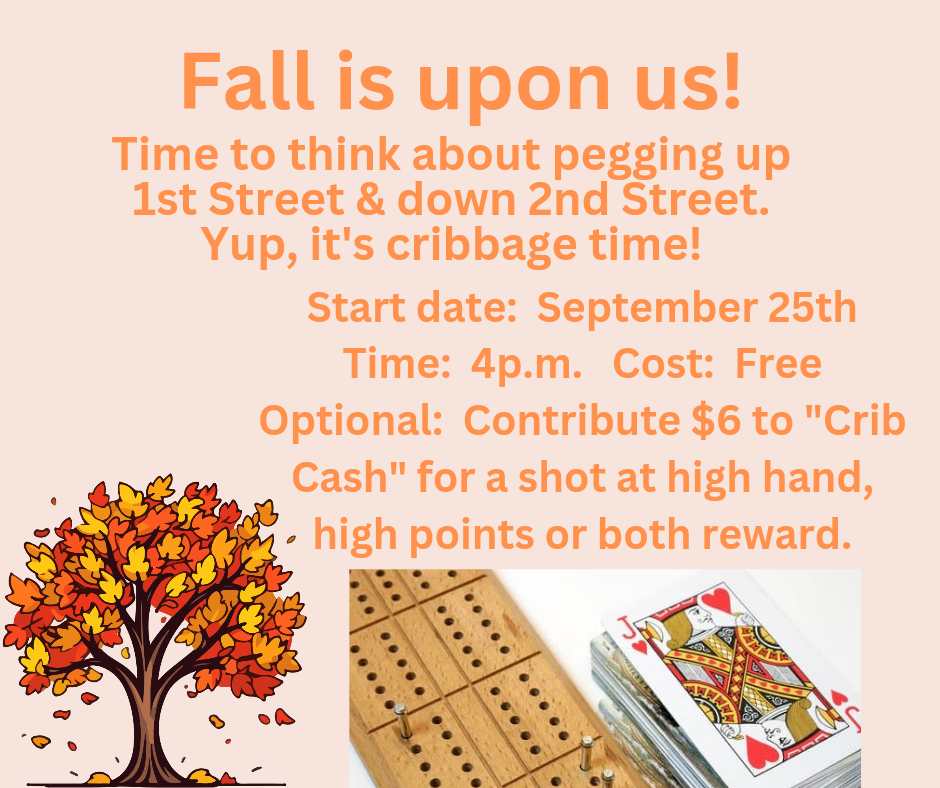 Cribbage Starts 9/25