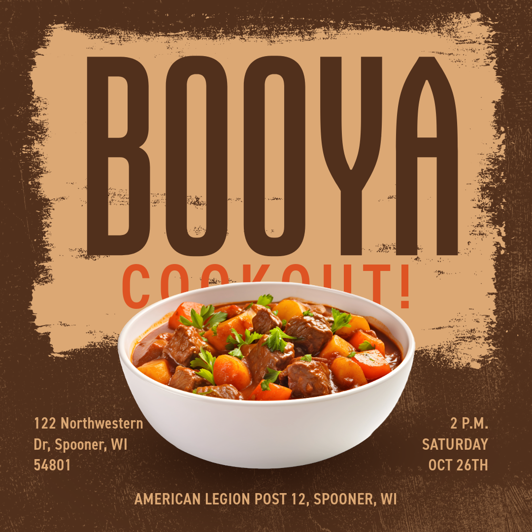 Join us for Booya 10/26 @ 2pm